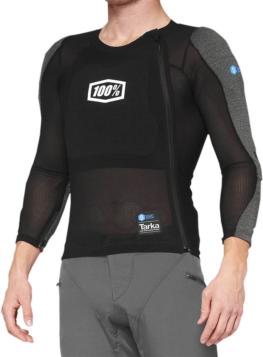 Black Bill's Exhausts 100% Tarka Guard long sleeve vest in 2XL size, shown with front view and fabric texture.