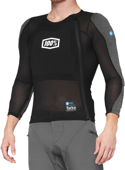 Black Bill's Exhausts 100% Tarka Guard long sleeve vest in 2XL size, shown with front view and fabric texture.