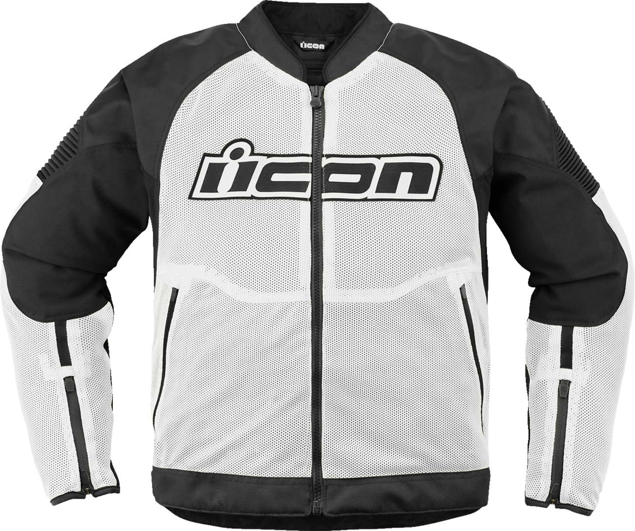 Bill's Exhausts ICON Overlord3 Mesh™ Jacket in white, 2XL, featuring lightweight, breathable mesh fabric and stylish design.