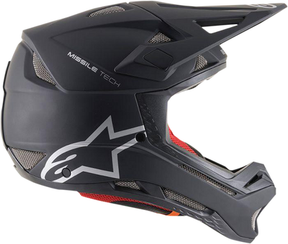 Alpinestars Missile Tech helmet in matte black with MIPS® safety system, small size, featuring a sleek motorcycle helmet design.