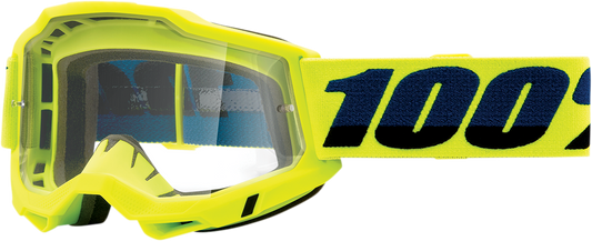 100% Accuri 2 Goggles - Fluo Yellow - Clear 50013-00003 - Howling Moto