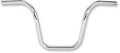 Chrome BILTWELL Ape Hanger Handlebars 12-inch motorcycle handlebar with a distinctive curved design for custom cruiser bikes.