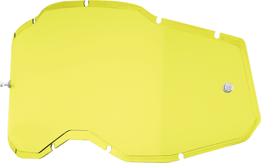 100% Accuri 2/Racecraft 2/Strata 2 Lens - Injected Yellow 59092-00003 - Howling Moto