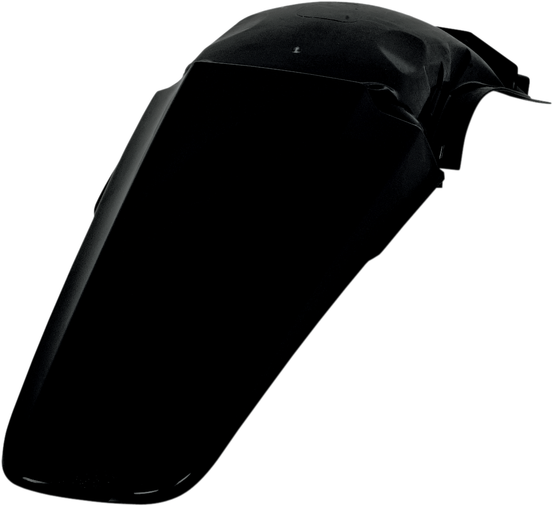A black Acerbis standard replacement body kit for motorcycles, shown assembled with sleek design and durable construction.