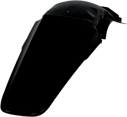 A black Acerbis standard replacement body kit for motorcycles, shown assembled with sleek design and durable construction.