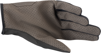 Black ALPINESTARS Drop 6.0 motorcycle gloves in medium size, featuring protective design and durable construction.