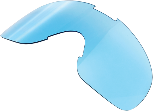 Blue BILTWELL Overland Goggle Lens for motorcycle goggles, showing the reflective blue tint and clear frame detail.
