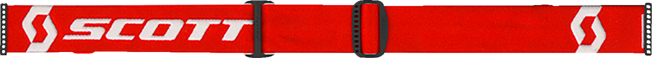Scott Primal Goggles in red with clear lens, designed for motocross or off-road riding, by Bill's Exhausts.