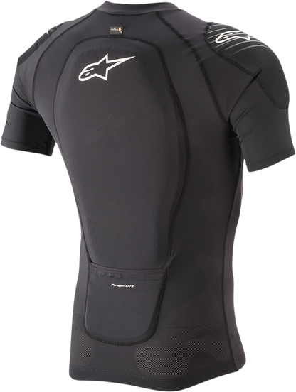 Black ALPINESTARS Paragon short-sleeve jacket in XL, featuring a sleek design and durable fabric for stylish protection.
