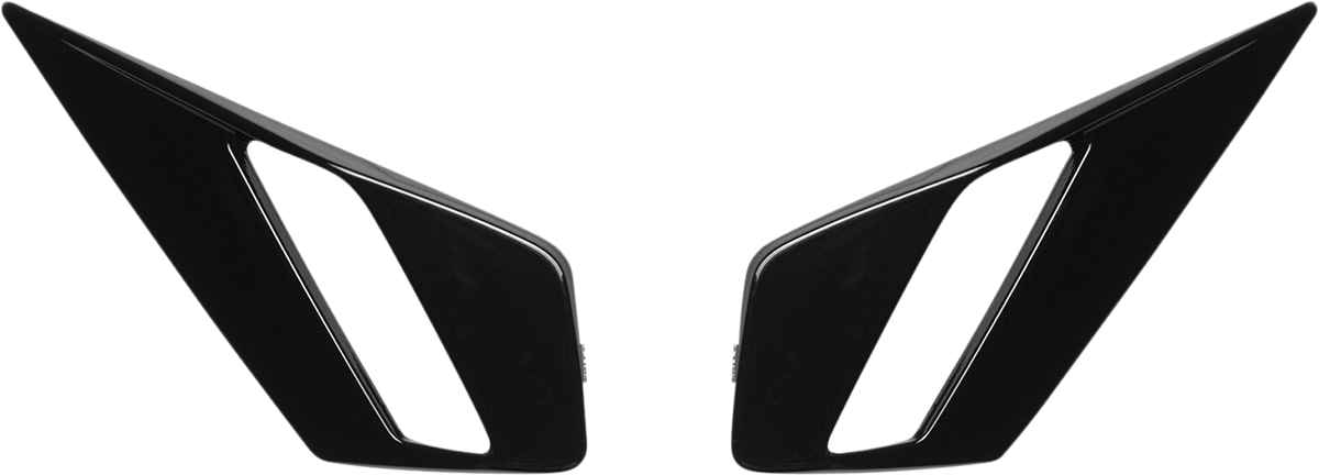 Black ICON Airform Chin Vent for helmets, designed by Bill's Exhausts, fits helmet parts for enhanced airflow and comfort.