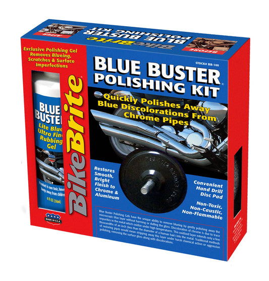 Blue Buster Kit by Bike Brite Online, bicycle cleaning and maintenance set with brushes and cleaning tools.