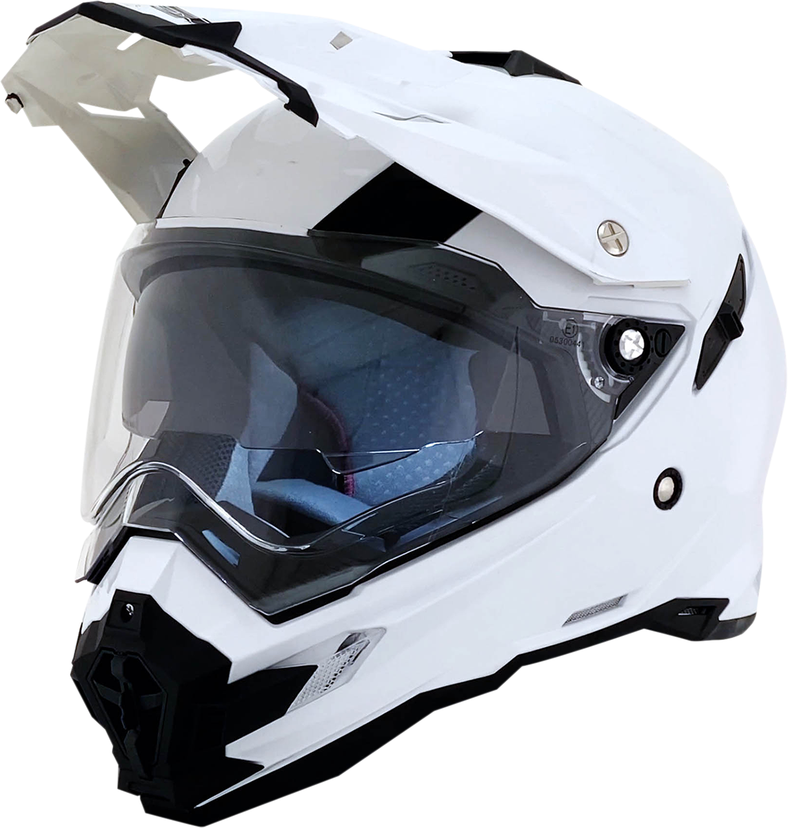 Bill's Exhausts AFX FX-41DS helmet in pearl white, large size, with a glossy finish and aerodynamic design.