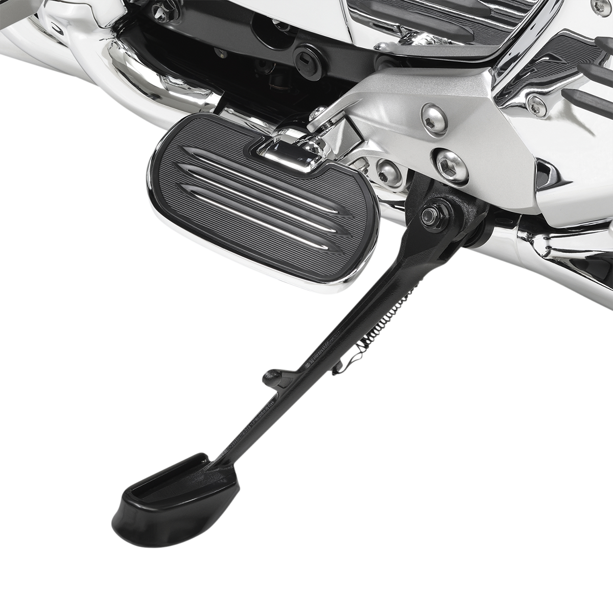 Bill's Exhausts SHOW CHROME Kickstand Base 52-966 engine component with chrome finish and mounting hardware.