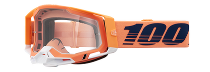 100% Racecraft 2 Goggles - Coral - Clear 50009-00018 - Howling Moto