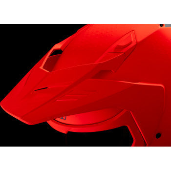 Red ICON Elsinore™ helmet in medium size with monotype design, featuring a sleek and protective motorcycle helmet style.