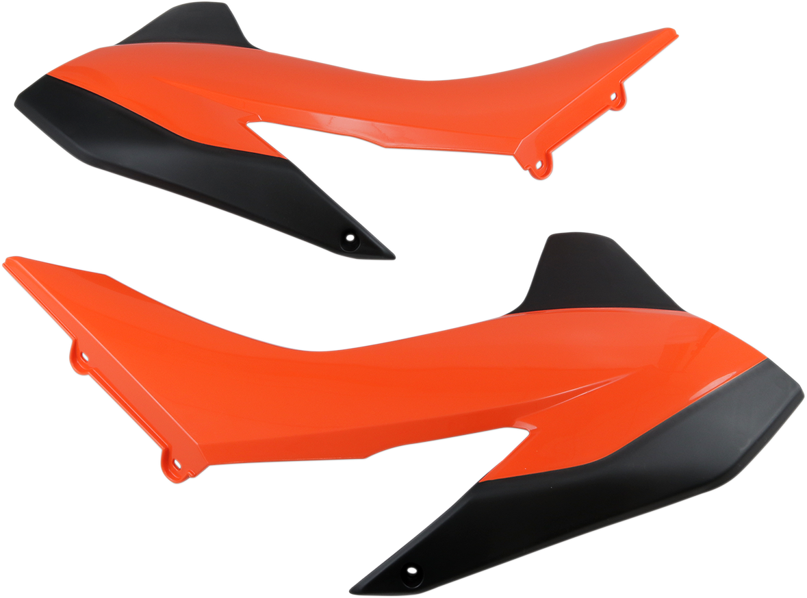 ACERBIS Radiator Shrouds - '16 Orange/Black 2314255225 - Howling Moto