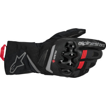 Black Alpinestars Wt-8 GTX motorcycle gloves in size M, designed for durability and weather resistance.