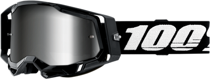 100% Racecraft 2 Goggles - Black - Silver Mirror 50010-00001 - Howling Moto