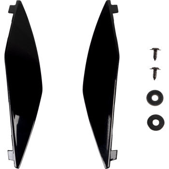 Black ICON Domain™ side covers for helmets, part of Bill's Exhausts helmet accessories collection.