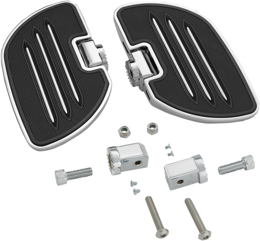 Chrome Show Chrome driver board for Honda GL1800 engine, showcasing its shiny chrome finish and mounting details.
