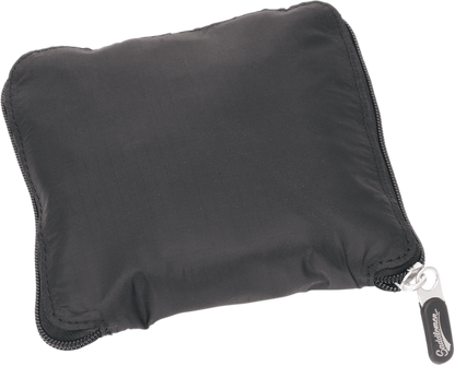 Bill's Exhausts SADDLEMEN Deluxe Cruiser Tail Bag 3516-0036 attached to motorcycle seat, durable leather and spacious design.