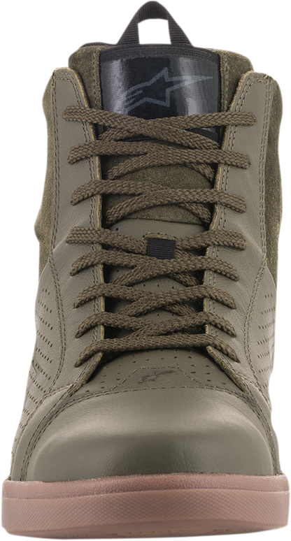 Alpinestars Jam Air shoes in military green with US size 10, featuring breathable design and sporty style.