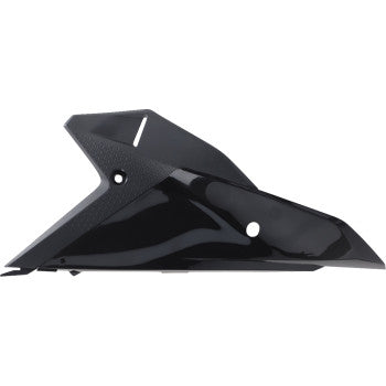 Black Acerbis side panels for Honda CRF 250R/450R 2025, upper and lower body panels, shown on the motorcycle.
