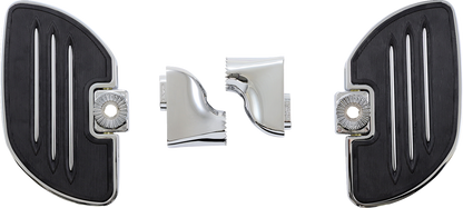 Can-Am passenger floorboards for SHOW CHROME motorcycle, featuring durable engine mounting and sleek chrome finish by Bill's Exhausts