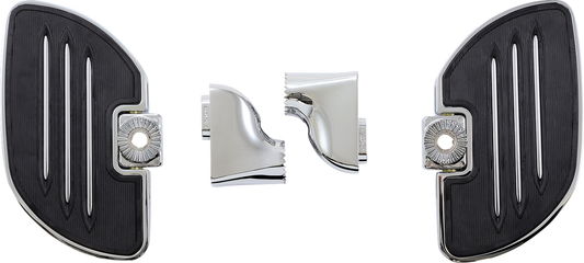 Can-Am passenger floorboards for SHOW CHROME motorcycle, featuring durable engine mounting and sleek chrome finish by Bill's Exhausts