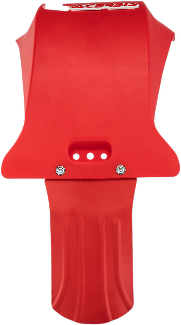 Red ACERBIS skid plate for Beta 250 RR NF and KLX110, large body protection part designed for off-road motorcycles.