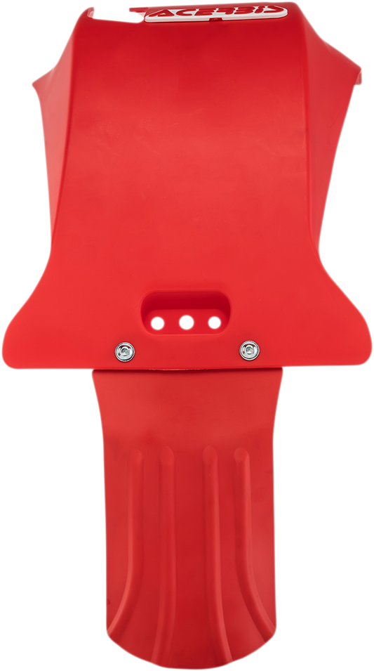 Red ACERBIS skid plate for Beta 250 RR NF and KLX110, large body protection part designed for off-road motorcycles.