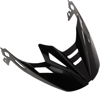 Black ICON Airflite™ Peak helmet part with vent openings, designed for ICON motorcycle helmets, by Bill's Exhausts.