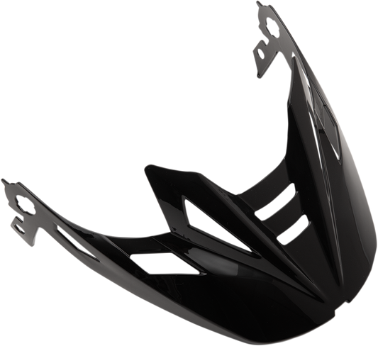 Black ICON Airflite™ Peak helmet part with vent openings, designed for ICON motorcycle helmets, by Bill's Exhausts.