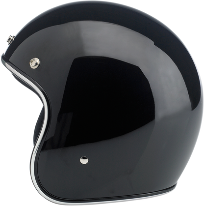 Gloss black BILTWELL Bonanza helmet in medium size, featuring a sleek design and sturdy construction.