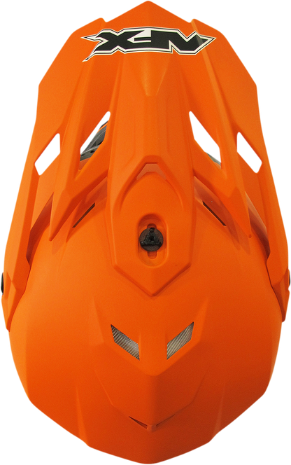 Bill's Exhausts AFX FX-19R helmet in matte orange, 2XL size, featuring a sleek, aerodynamic design and secure chin strap.