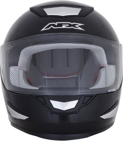 Black AFX FX-99 helmet in large size, featuring a sleek design and durable construction for motorcycle riding.