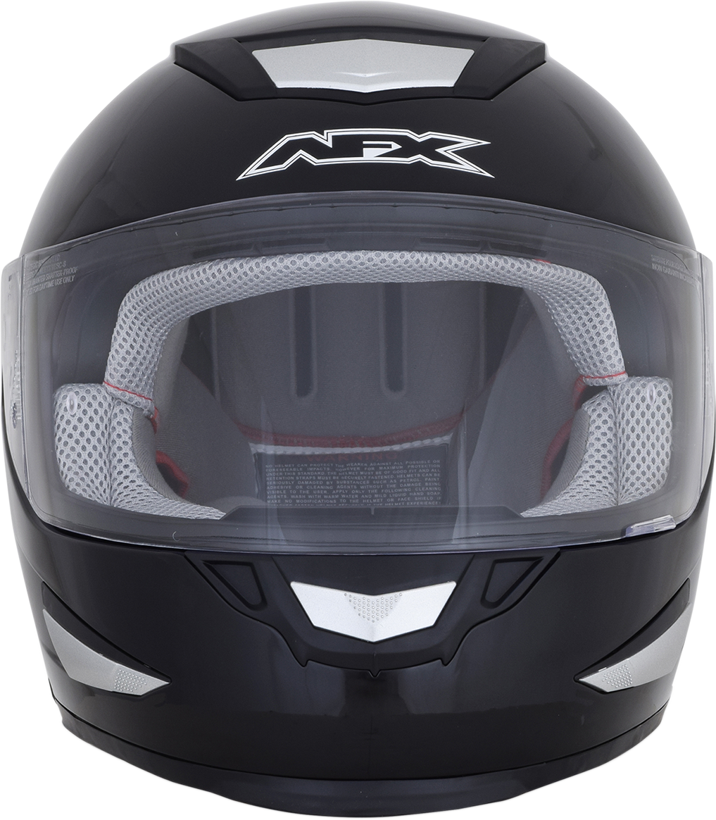 Large Bill's Exhausts AFX FX-99 magnetic helmet with secure closure and sleek design, shown from the front.