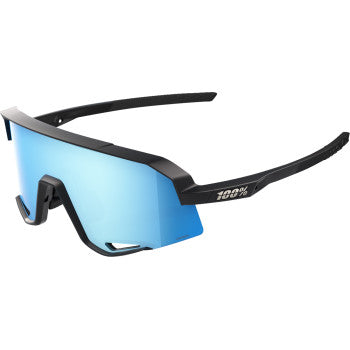 100%  Slendale Sunglasses - Matte Black - HiPER Blue  60057-00003 - Howling Moto