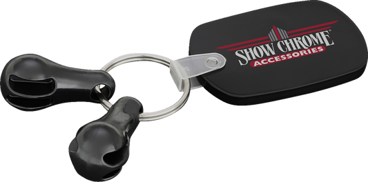 Bill's Exhausts SHOW CHROME Key Holder 41-415 Engine key organizer with chrome finish, featuring detailed engine design.
