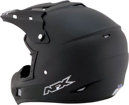 Matte black AFX FX-17 helmet in XS size, featuring a sleek design and aerodynamic shape, suitable for motorcycle riding.