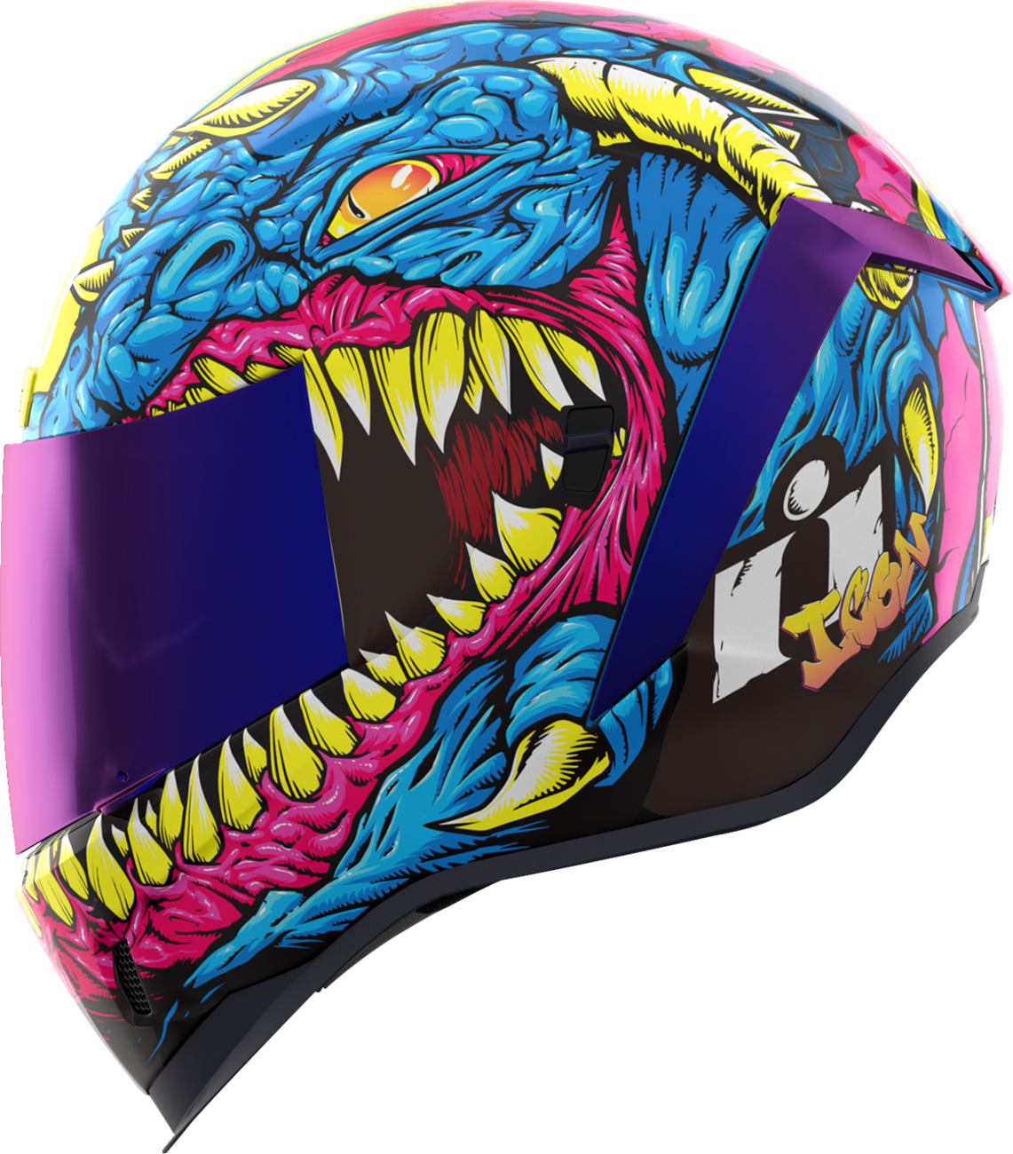 ICON Airform™ Kryola Kreep MIPS blue helmet in XL size with aerodynamic design and adjustable straps, suitable for motorcycle riding.