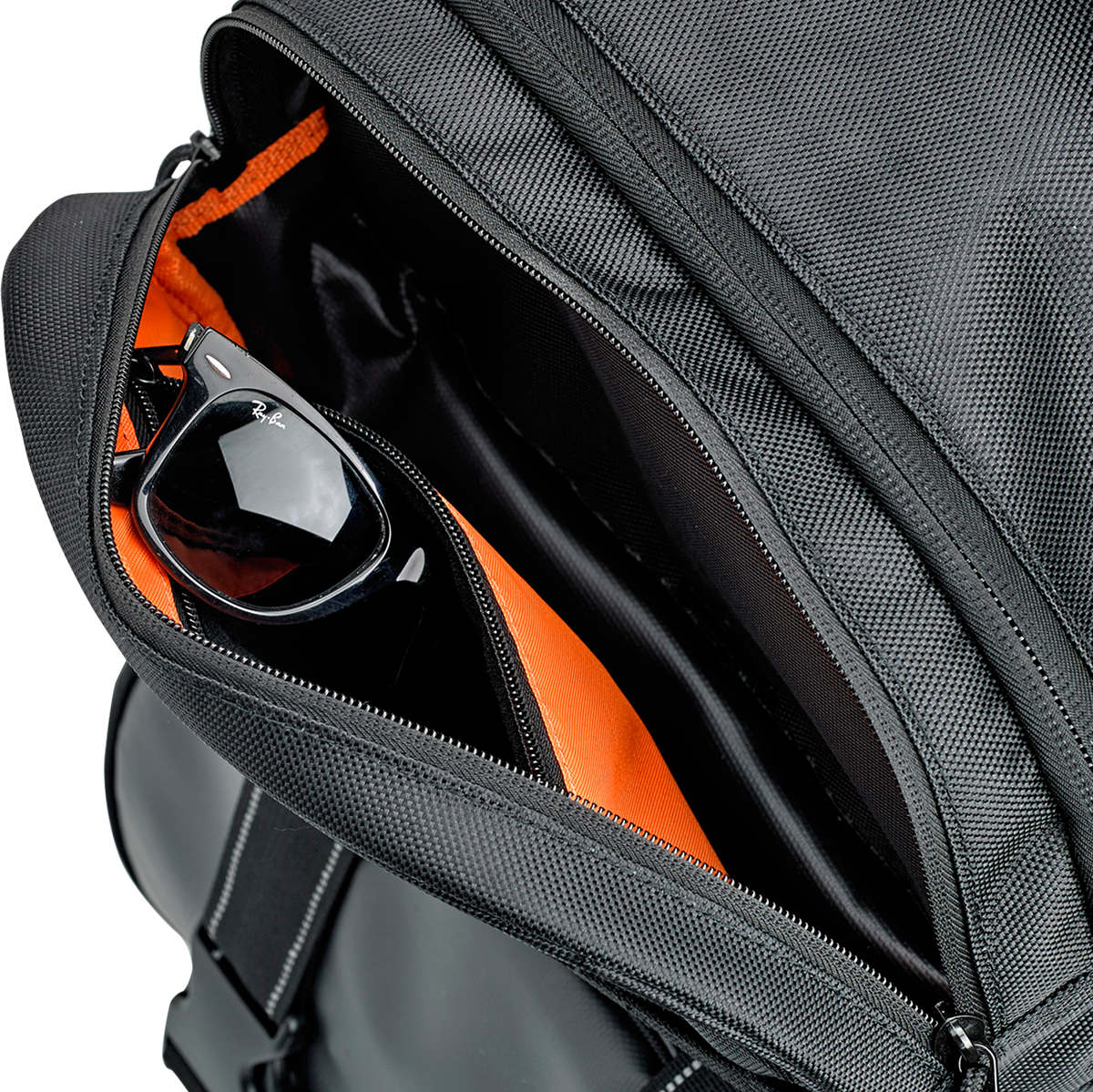 Black BILTWell EXFIL-48 backpack from Bill's Exhausts with multiple compartments and adjustable straps, shown from the front view.