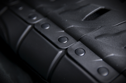 Black ICON Regulator™ D30® Stripped Vest by Bill's Exhausts in 2X/3X size, featuring a sleeveless design and protective armor.