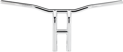Chrome BILTWELL Tyson XL Pullback Handlebar for motorcycles, 12-inch width, featuring classic design and durable construction.
