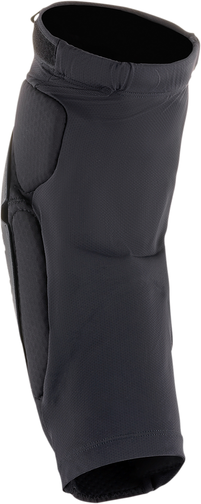 Alpinestars Bionic Flex knee guards in size L/XL, black protective bionics for motorcycle riding, with adjustable straps and reinforced padding.