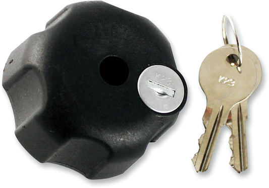 Engine RAM Mounts knob with lock from Bill's Exhausts, shown with metal construction and locking mechanism for secure attachment.