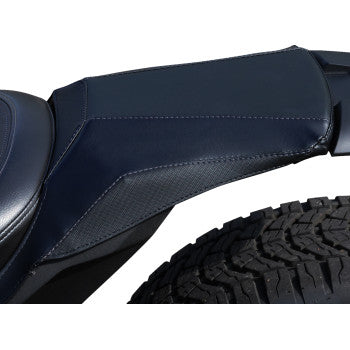 Black stitched Show Chrome Max Mount Cover for Can-Am Ryker, featuring a sleek design and durable construction.