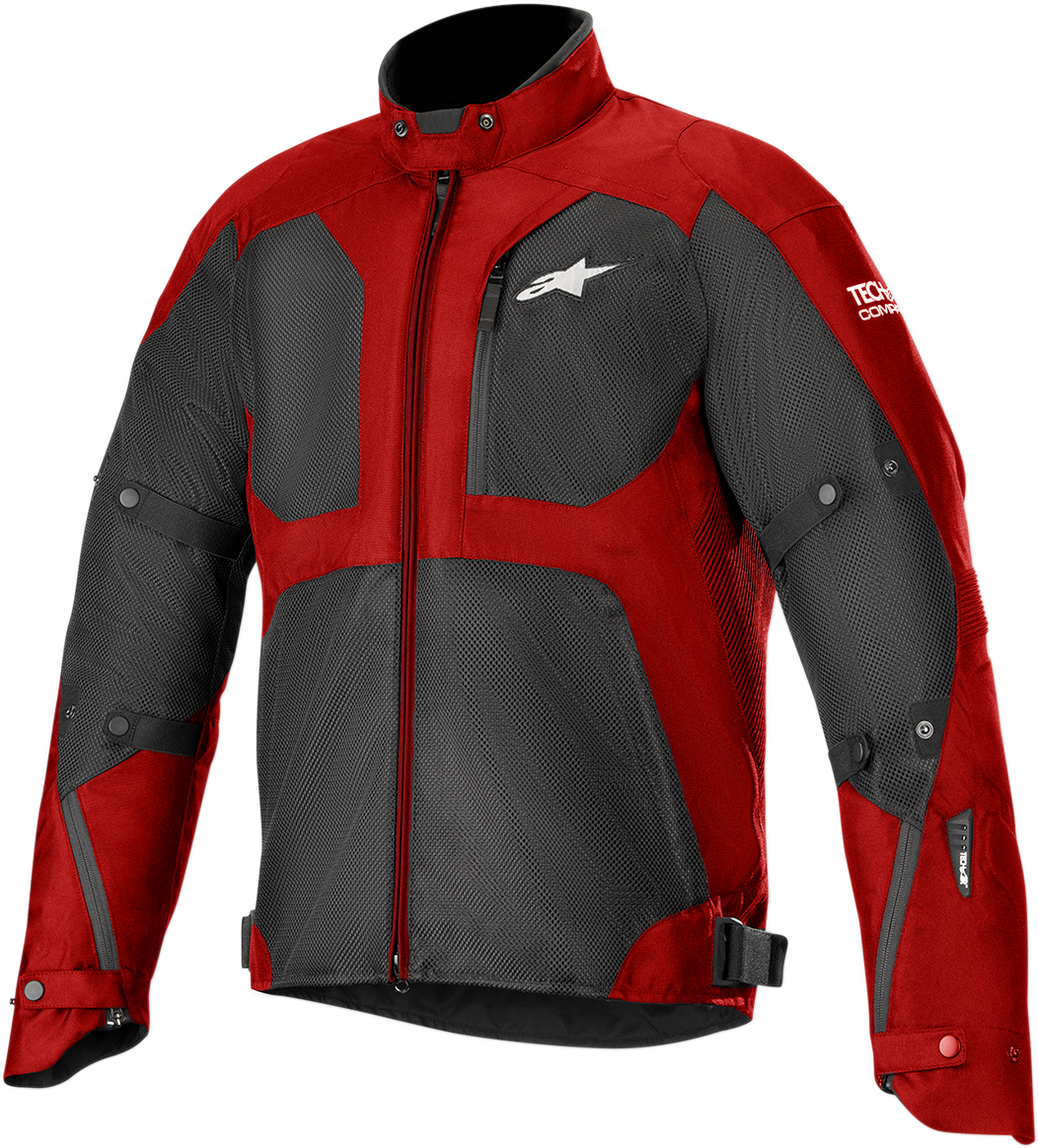 Alpinestars Tailwind Air waterproof jacket in black and red, medium size, with breathable fabric and waterproof design.