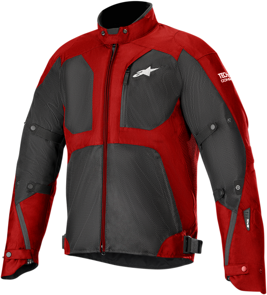 Alpinestars Tailwind Air waterproof jacket in black and red, medium size, with breathable fabric and waterproof design.