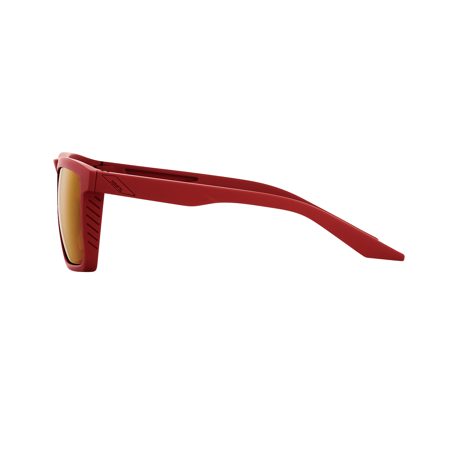 Bill's Exhausts crimson bronze sunglasses with 100% Renshaw glasses design, featuring stylish frames and tinted lenses.